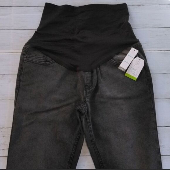 Women’s Maternity Denim Skinny Jeans & Short Sleeve Ultra Soft Shirt Size S - Picture 4 of 8